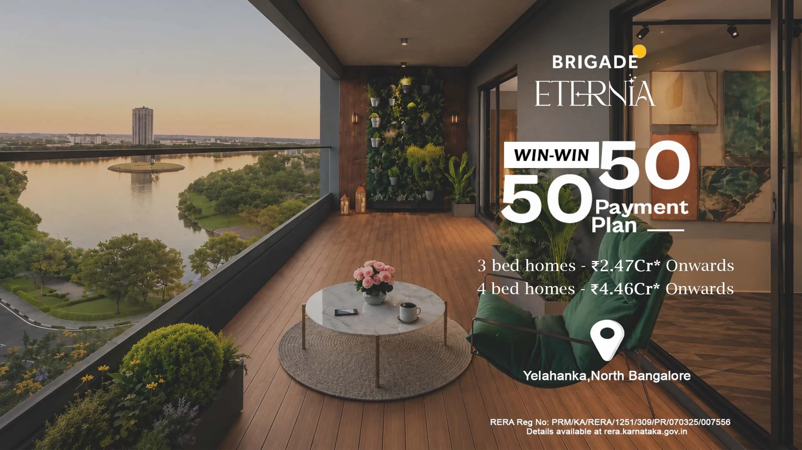 Brigade Eternia luxury apartments in Yelahanka, North Bengaluru
