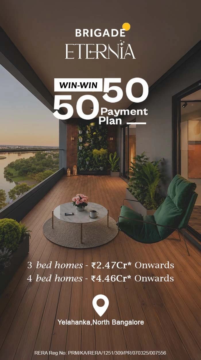 Brigade Eternia premium residential project in Yelahanka, North Bengaluru Bangalore